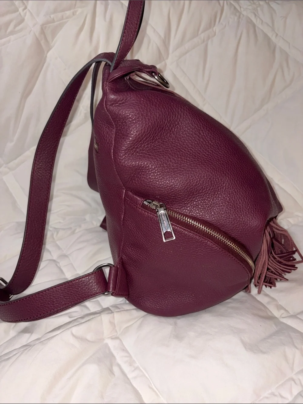 HTF color Rebecca Minkoff Julian Fringe Backpack bag